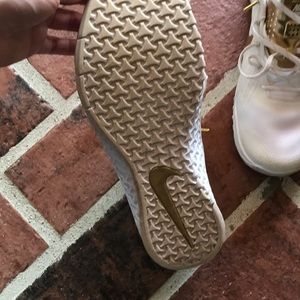 Nike Shoes - white and gold nike sneakers Nike Shoes - white and gold nike sneakers